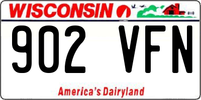 WI license plate 902VFN