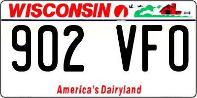 WI license plate 902VFO