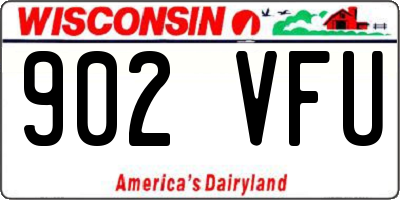 WI license plate 902VFU