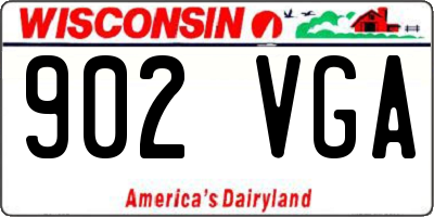 WI license plate 902VGA