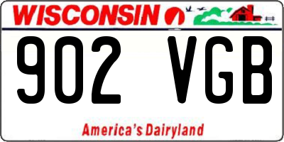 WI license plate 902VGB