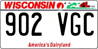 WI license plate 902VGC