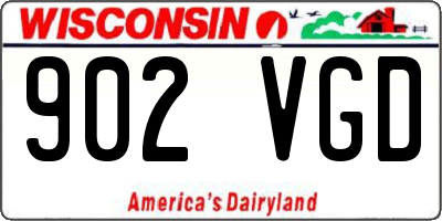 WI license plate 902VGD