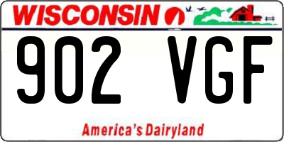 WI license plate 902VGF