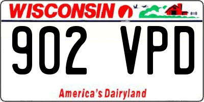 WI license plate 902VPD