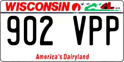 WI license plate 902VPP