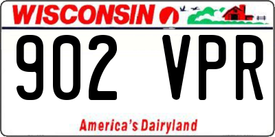 WI license plate 902VPR