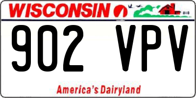 WI license plate 902VPV