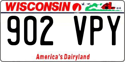 WI license plate 902VPY