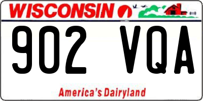 WI license plate 902VQA