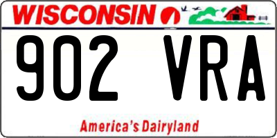 WI license plate 902VRA