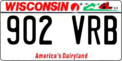 WI license plate 902VRB