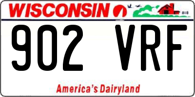 WI license plate 902VRF