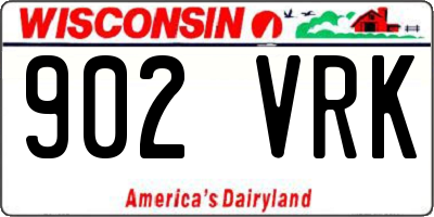WI license plate 902VRK