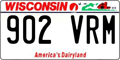 WI license plate 902VRM