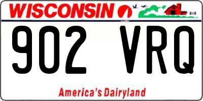 WI license plate 902VRQ