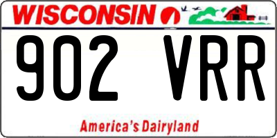 WI license plate 902VRR