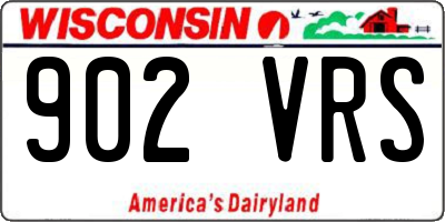 WI license plate 902VRS