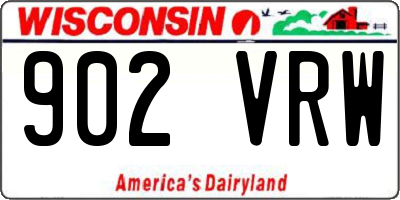 WI license plate 902VRW