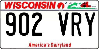 WI license plate 902VRY