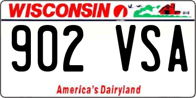 WI license plate 902VSA