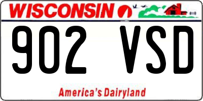 WI license plate 902VSD