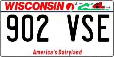 WI license plate 902VSE