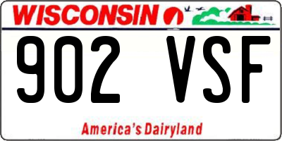 WI license plate 902VSF