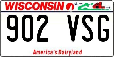 WI license plate 902VSG