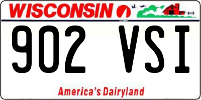 WI license plate 902VSI