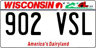 WI license plate 902VSL