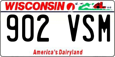 WI license plate 902VSM