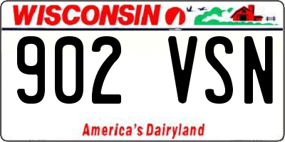 WI license plate 902VSN