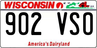WI license plate 902VSO