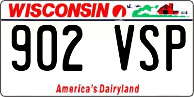 WI license plate 902VSP
