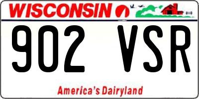 WI license plate 902VSR