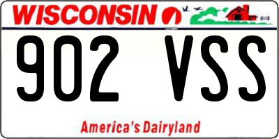 WI license plate 902VSS