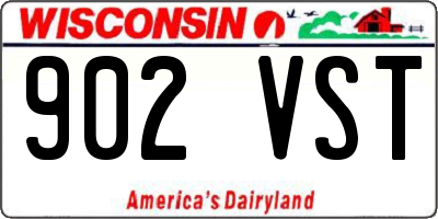 WI license plate 902VST