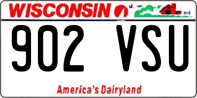 WI license plate 902VSU