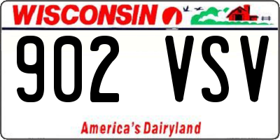 WI license plate 902VSV