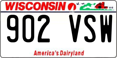 WI license plate 902VSW
