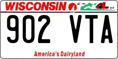 WI license plate 902VTA