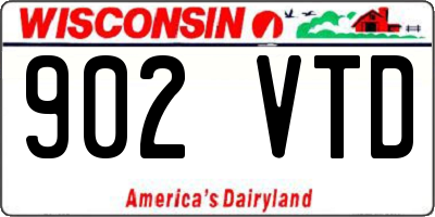 WI license plate 902VTD