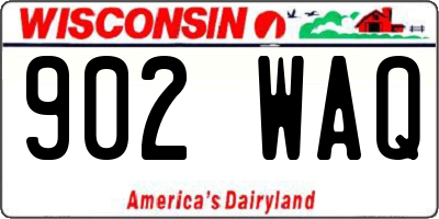 WI license plate 902WAQ
