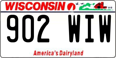 WI license plate 902WIW