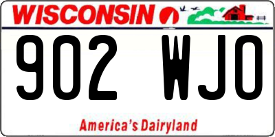WI license plate 902WJO