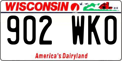 WI license plate 902WKO