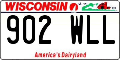 WI license plate 902WLL