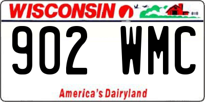 WI license plate 902WMC