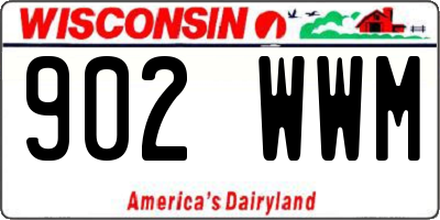 WI license plate 902WWM